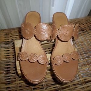 Jack Rogers Tan Wedges